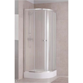 KOLO First štvrťkruhový sprchovací kút 90 cm, vr. vaničky, satinované sklo ZKPG90214003Z1