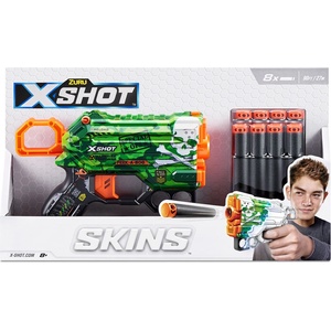 ZURU SKINS Мини бластер с 8 меки стрели Menace