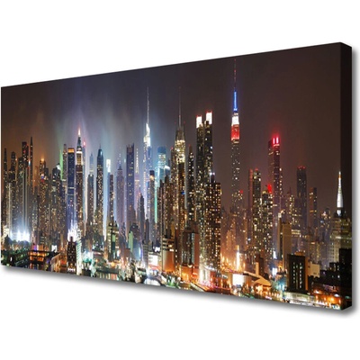 Obraz Canvas Noc mesto new york 100x50 cm
