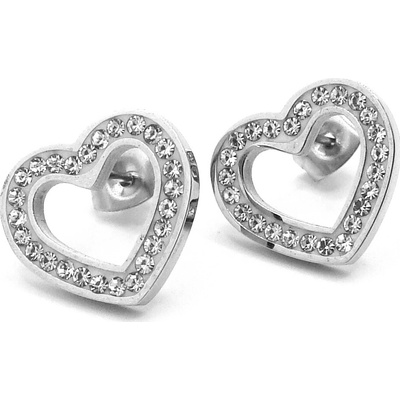 Steel Jewelry náušnice srdíčka z chirurgické oceli NS230919