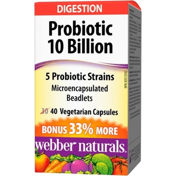 Image 1 of Webber Naturals Probiotic 10 Billion Active Probiotics [40 капсули]
