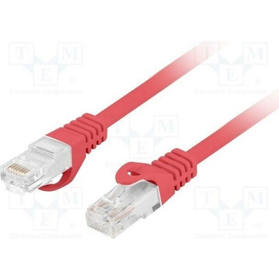 Lanberg PCU6-10CU-0500-R Patch U/UTP Cat 6 RJ45 vidlice z obou stran lanko Cu 5m