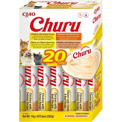 Inaba Churu Cat Snack kurča & hovädzie Multipack 20 x 14 g
