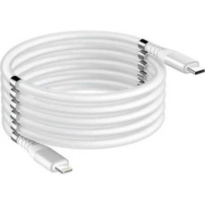 Stablecam 1DJ2038 Magnetický samonavíjací USB nabíjací (Type-C to Lightning), 180cm