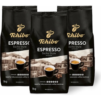Tchibo Espresso Sicilia Style Intenzita 6/6 zrnková 3 x 1 kg