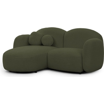 ROPEZ Зелен ъглов диван от букле (ляв ъгъл) Orbit - Ropez (Orbit A+OT+1,5+A Quelle 37 Standard)