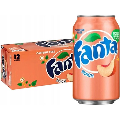 Fanta sycený nápoj s příchutí broskve 12 x 355 ml