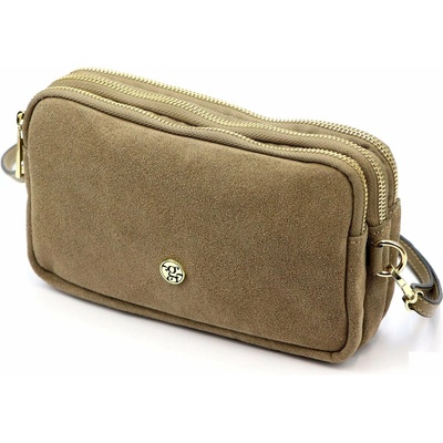 Gregorio dámska kožená hnedá crossbody kabelka na rameno 1749
