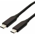 Roline Кабел Roline 11.99. 9081, от USB-C(м) към USB-C(м), 0.8m, черен (11.99.9081)