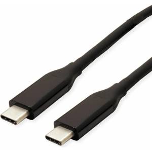 Roline Кабел Roline 11.99. 9081, от USB-C(м) към USB-C(м), 0.8m, черен (11.99.9081)