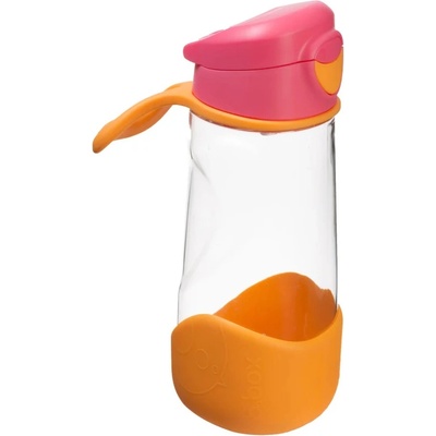 b.box Спортна бутилка със силиконов накрайник b. box - 450 ml, Strawberry Shake (BB000606)