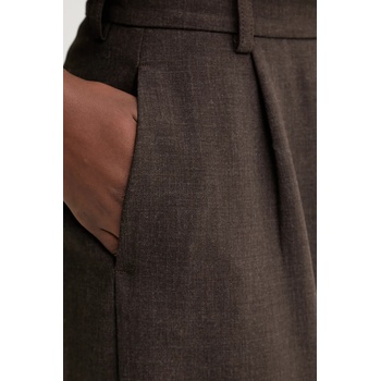 Sessun Панталон Sessun в кафяво с широка каройка, с висока талия 24107024 (24107024)