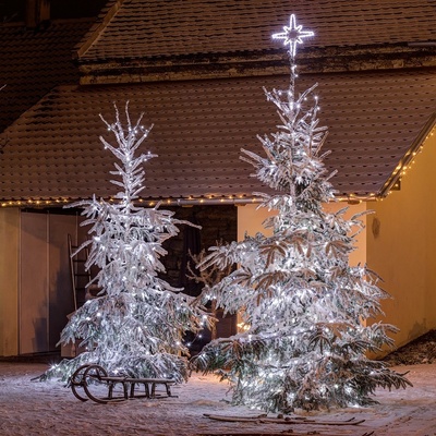 decoLED LED světelný řetěz 40m 200 ledově bílých diod