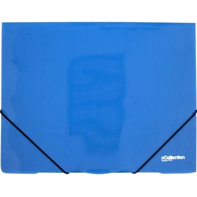 Karton P+P eCollection A4 desky s gumou 3 klopy modré