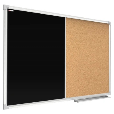 Allboards,Korková a magnetická křídová tabule COMBI v hliníkovém rámu - 120 x 90 cm