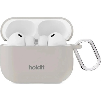 Holdit Калъф за слушалки Holdit - Silicone, AirPods Pro 3, сив (7330985172359)
