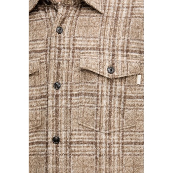 JOOP! Риза с вълна Joop! в бежово със стандартна кройка с класическа яка 30048785 (30048785)