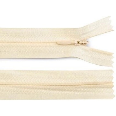 Zip spirálový skrytý No 3 délka 40 cm barva 103 krémová nejsvětlejší