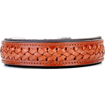 Kay-line kožený obojok Cognac