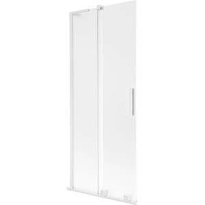 Mexen Velar L параван за вана, плъзгащ се, 2-крилен, 80 x 150 см, скреж, бял - 896-080-003-31-20 (896-080-003-31-20)