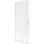 Mexen Velar L параван за вана, плъзгащ се, 2-крилен, 80 x 150 см, скреж, бял - 896-080-003-31-20 (896-080-003-31-20)