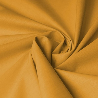 Bavlněná látka/plátno Moni MO-064 Hořčicová - šířka 160 cm
