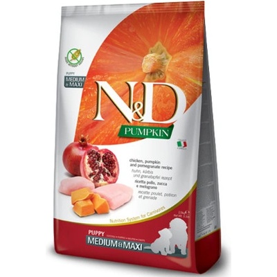 N&D Pumpkin Puppy Medium & Maxi Grain Free Chicken & Pomegranate 2 x 12 kg