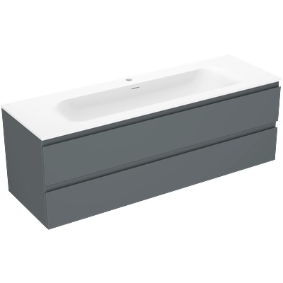 Orio шкаф за баня 140 см с мивка Vela, 2 чекмеджета, графит мат/бял мат - 91A10-14047-2-BFF66-W23M01 (91A10-14047-2-BFF66-W23M01)