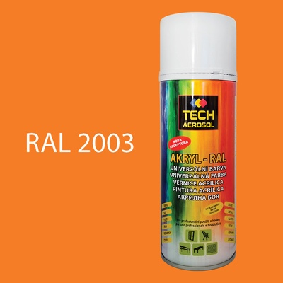 Tech aerosol akrylátové barvy 400ml RAL 2003 Oranžová pastelová