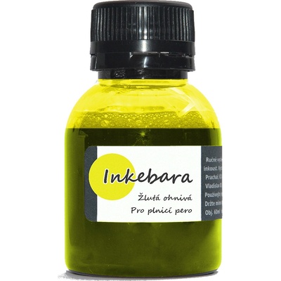 Inkebara Žlutý ohnivý lahvičkový inkoust