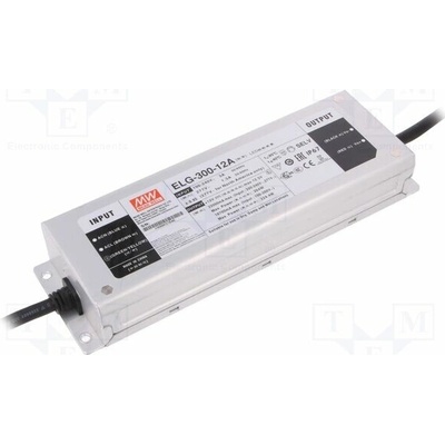 MEAN WELL ELG-300-12A Napájecí zdroj: spínaný; LED; 264W; 12VDC; 11÷22A; 100÷305VAC; IP67