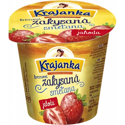 Krajanka Zakysaná smetana Jahodová 130 g – Zboží Dáma