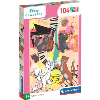 Clementoni Детски пъзел Clementoni от 104 части - Аристокотките (25048)
