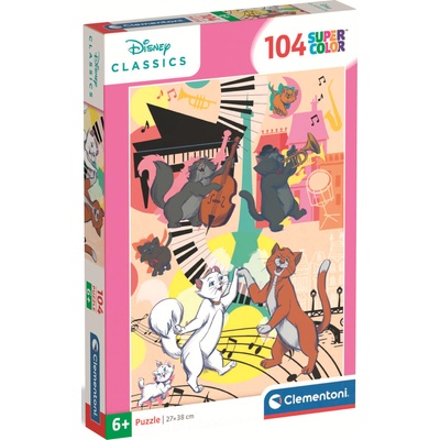 Clementoni Детски пъзел Clementoni от 104 части - Аристокотките (25048)