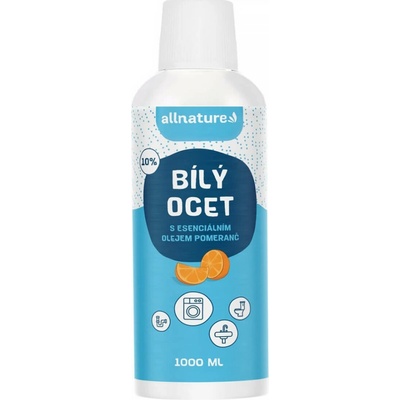 Allnature Bílý ocet 10% s vůní pomeranče 1000 ml