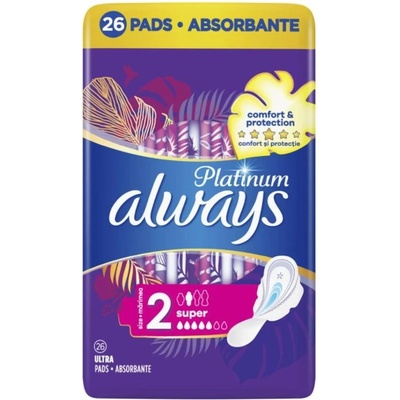 Always Платинум Супер, дамски превръзки, 5d, 26бр (1100004172)