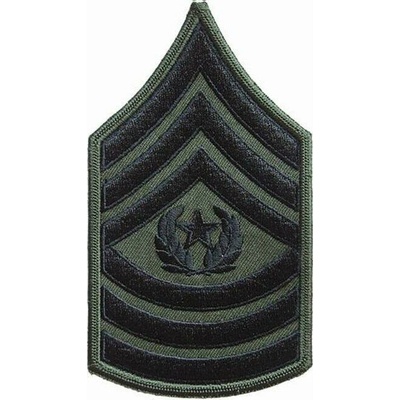 Nášivka: Hodnost US ARMY rukávová Command Sergeant Major olivová | černá