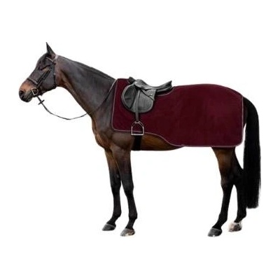 HORZE Bederní deka Kiel fleecová burgundy – Zboží Mobilmania