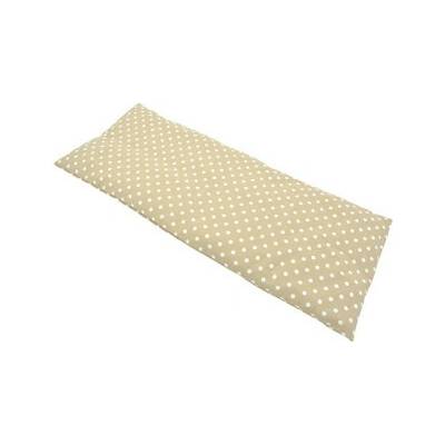 TORF ZIEGLER Polštářek s pšeničným zrnem, béžový s bílými puntíky, 50x20 cm