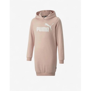 PUMA Essentials Logo Hooded Dress Pink - dress4less
