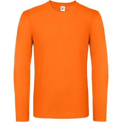 B&C #E150 LSL tričko s dlhým rukávom oranžové