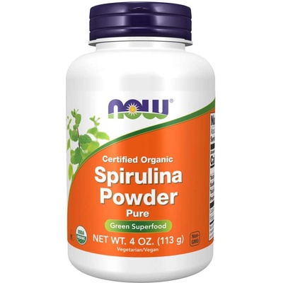 NOW NOW Spirulina Certified Organic Powder, 113 g