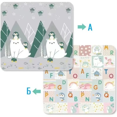 Мек килим за игра Бяло мече / Пингвин 150*200*1.5 размер s (pat33463)