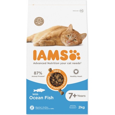 Iams for Vitality Senior Cat Food with Ocean Fish 2 kg
