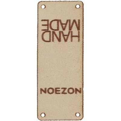 Kožený štítok Hand Made NOEZON svetlý béžový