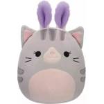VEGATOYS Squishmallows: Тали, сивото коте плюш с зайешки ушички - 20 см (SQER00827)
