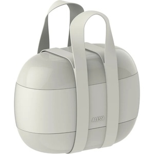 Alessi Кутия за обяд FOOD A PORTER, с 2 контейнера, сива, Alessi (ALSA02G)