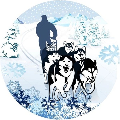 Emblém barevný EM442 psí spřežení Mushing – Hledejceny.cz