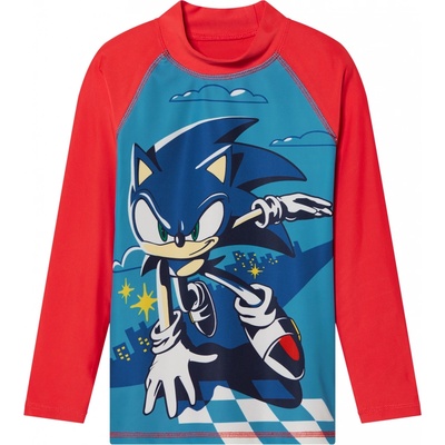 Chlapecké triko na plavání s ochranou proti UV záření (sonická červená, /)