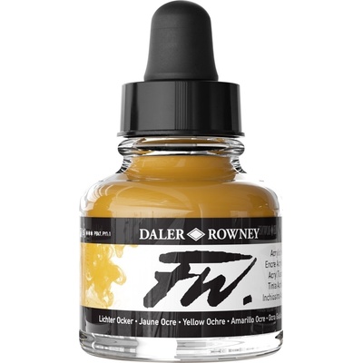 Daler Rowney FW Акрилно мастило Yellow Ochre 29, 5 ml 1 бр (160029663)
